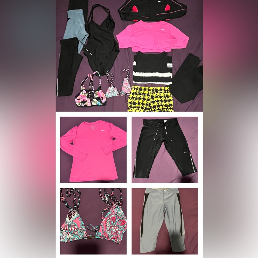 NIKE,New Balance,runners Women Active Workout Gym LOT OF FITNESS &SWIM WEAR.SZ S
